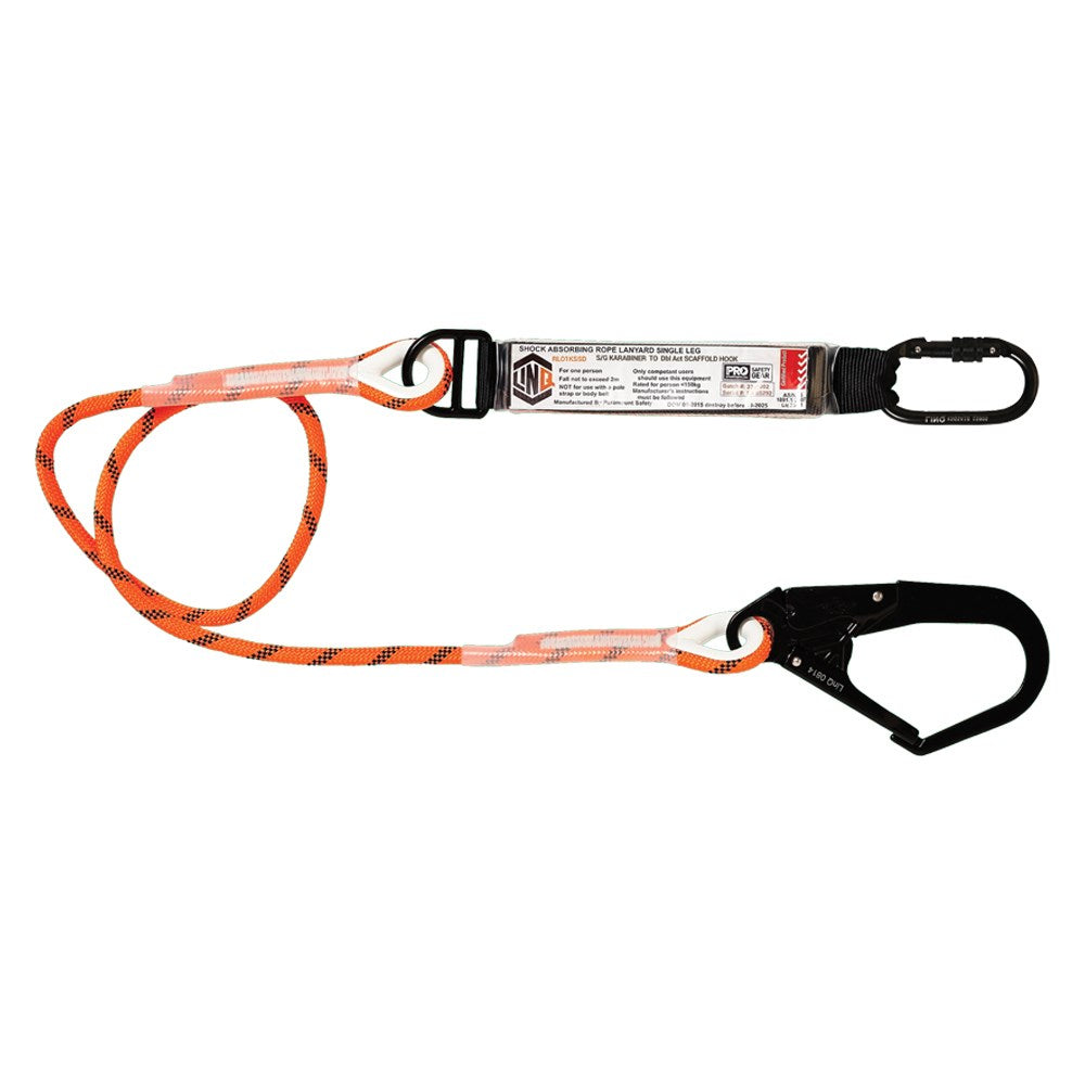 Linq Lanyard Single Rope 2 x SG Karabiners 2m