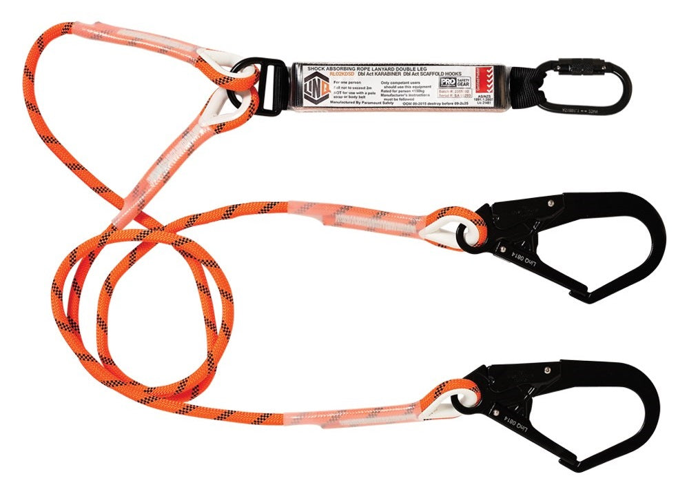 Linq Lanyard Double Rope 3 x DA Karabiners 2m