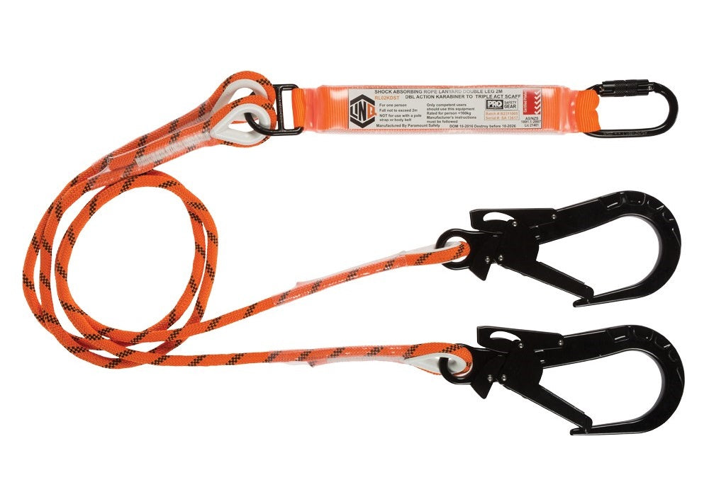 Linq Lanyard Double Rope 3 x DA Karabiners 2m