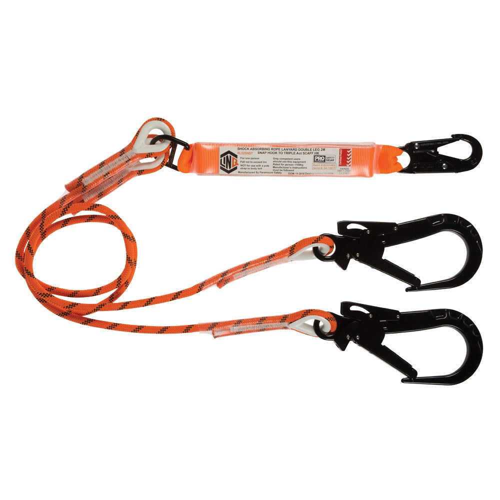 Linq Lanyard Double Rope 1 x Snap Hook / 2 x TA Karabiners 2m
