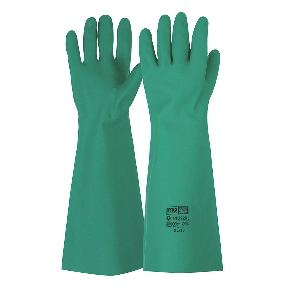 ProChoice Green Nitrile Gloves 45cm 9/L