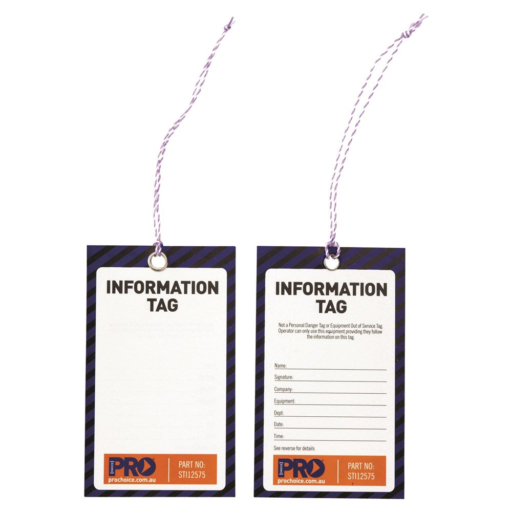 ProChoice Blue Information Safety Tags 10pk