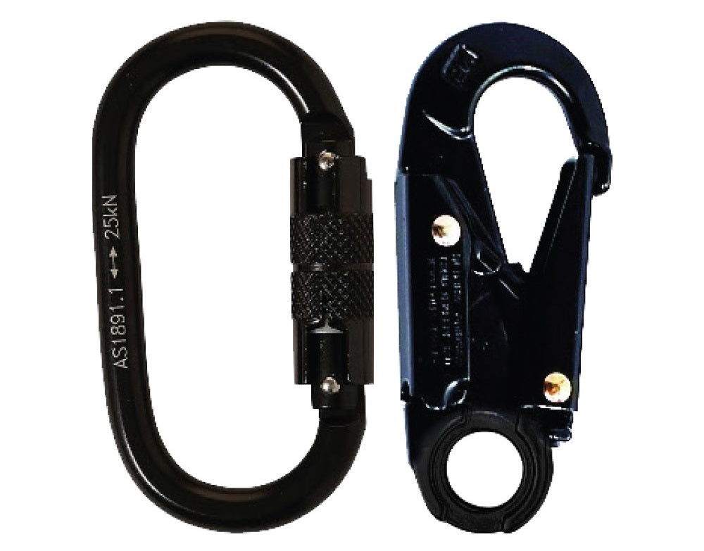 Linq Lanyard Single Elasticated 1 x DA Karabiner / 1 x DA Scaff Hook 1.85m