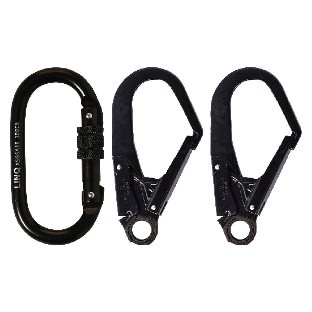 Linq Lanyard Double Elasticated 1 x SG Karabiner / 2 x DA Karabiners 1.85m
