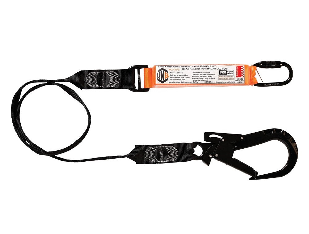 Linq Lanyard Single Webbing 2 x DA Karabiners 2m