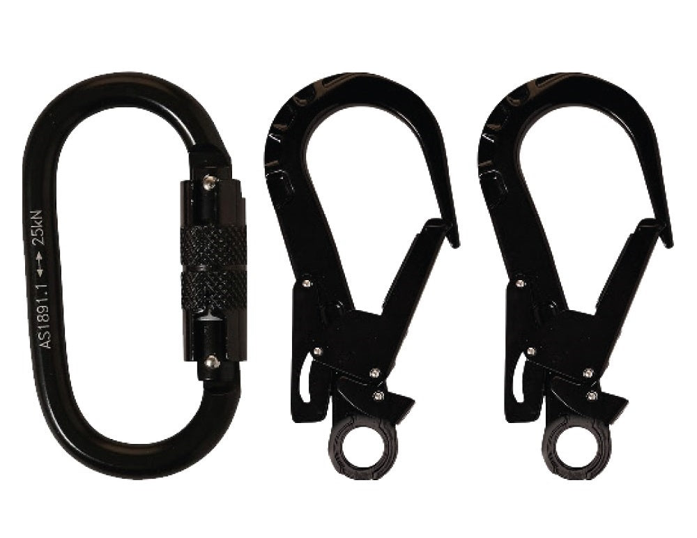 Linq Lanyard Double Webbing 1 x DA Karabiner / 2 x DA Scaff Hooks 2m