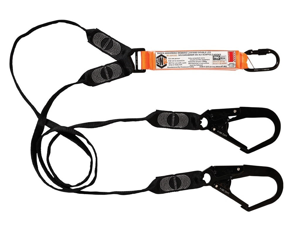 Linq Lanyard Double Webbing 1 x SG Karabiner / 2 x DA Karabiners 2m