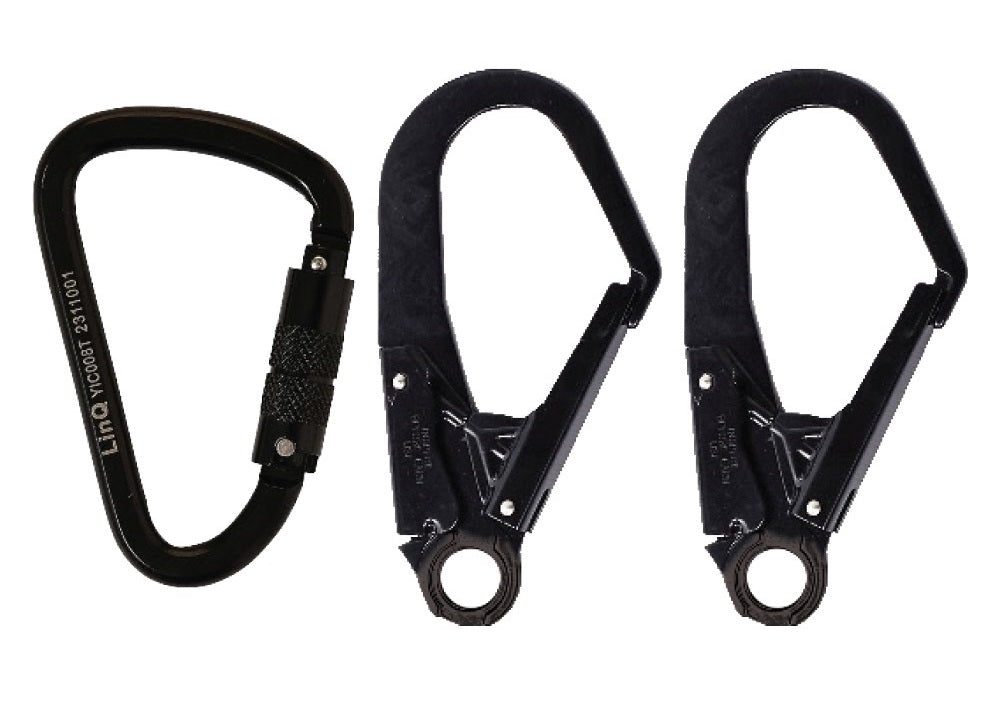 Linq Lanyard Double Webbing 1 x TA Karabiner / 2 x DA Scaff Hooks 2m