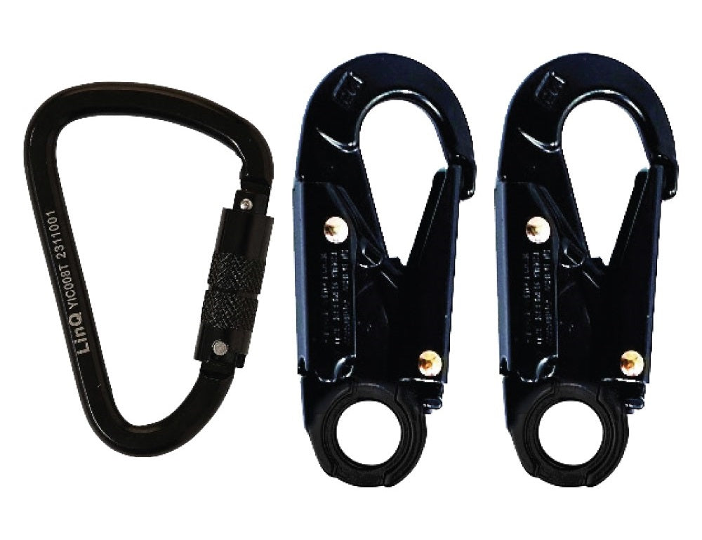 Linq Lanyard Double Webbing 1 x TA Karabiner / 2 x DA Scaff Hooks 2m