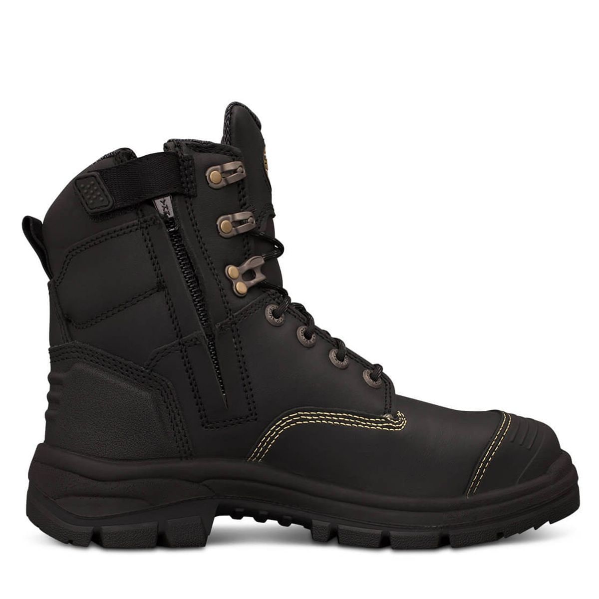 Oliver Mens 55-345Z 150mm Zip AT Boots Steel Bump Nitrile