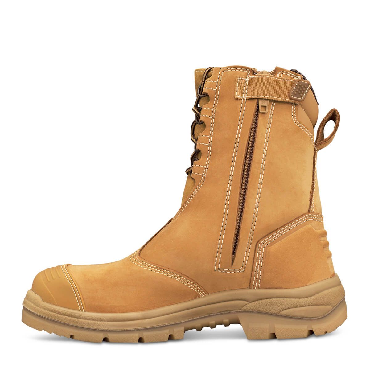 Oliver Mens 55-385 200mm Zip at Boots Steel Bump Nitrile Wheat 5