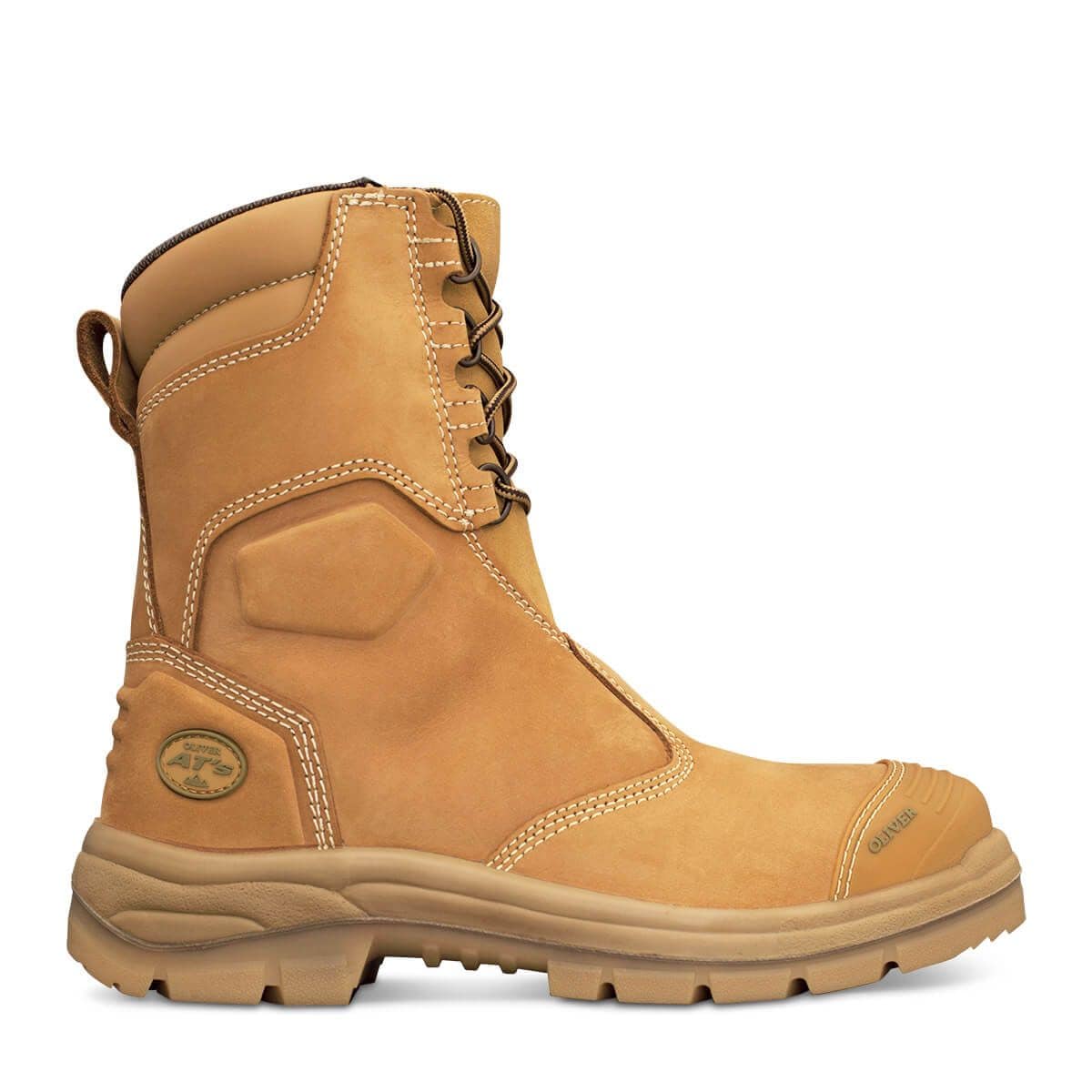 Oliver Mens 55-385 200mm Zip at Boots Steel Bump Nitrile Wheat 5