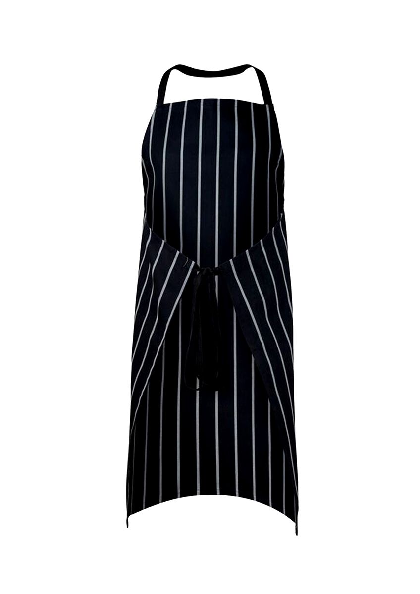 ChefsCraft Black/White Full Bib Café Apron 255g 90x92cm