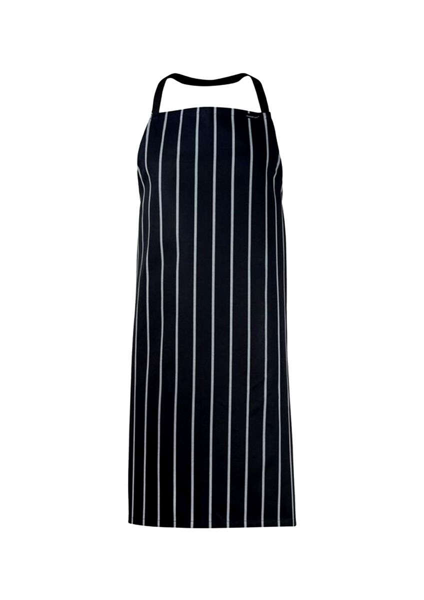 ChefsCraft Black/White Full Bib Café Apron 255g 90x92cm