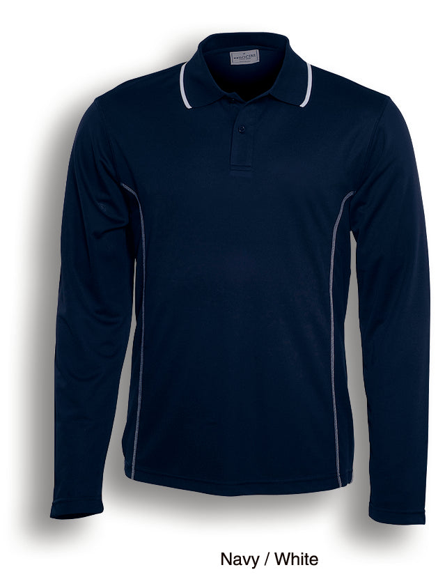 *** CLEARANCE *** Bocini Mens Stitch Feature Polo LS 160g