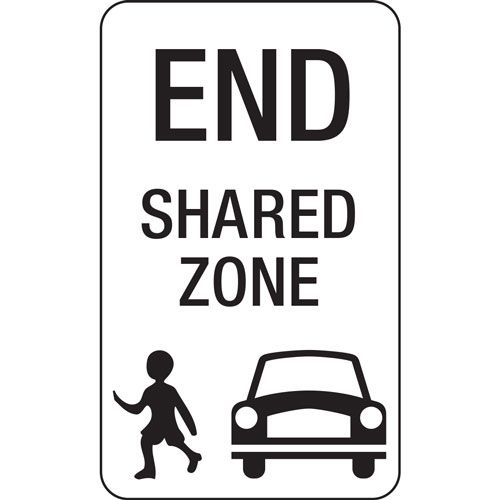 Sign (Traffic) End Shared Zone (R4-4) Refac1 450x750