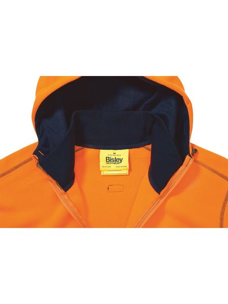 Fleece Bisley Hi Vis Full Zip Hoodie Poly 300g BK6819