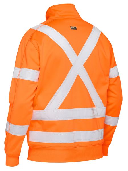Fleece Bisley Hi Vis X-Taped 1/4 Zip Pullover Poly 300g BK6814XT