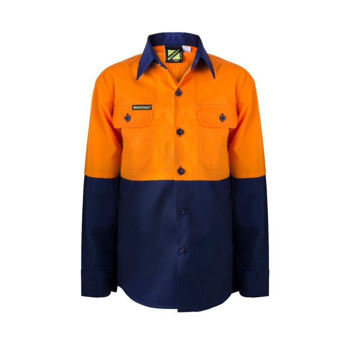 WorkCraft Kids Drill Shirt LS 155g WSK127