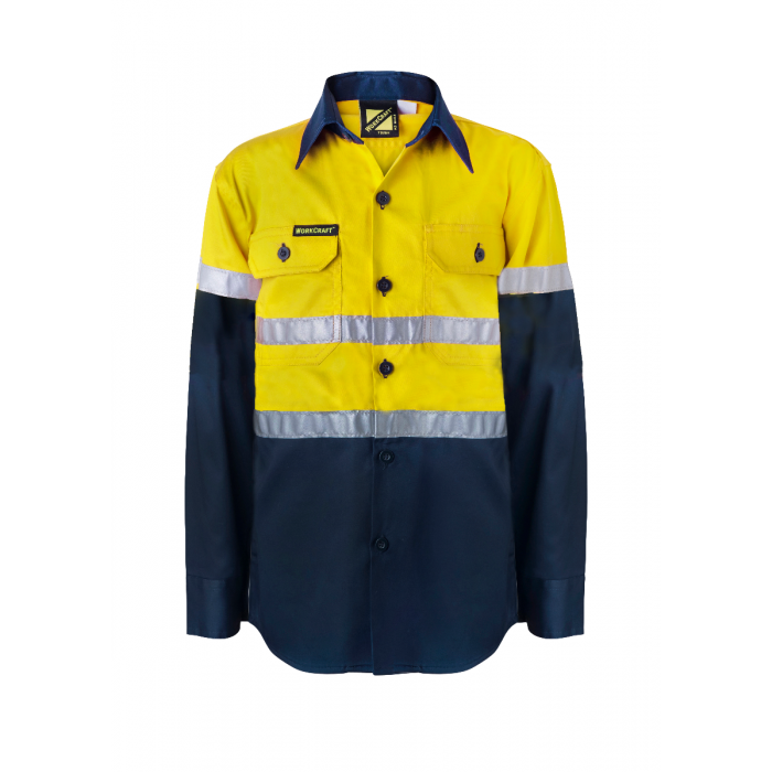 WorkCraft Kids Taped Drill Shirt LS 155g WSK125