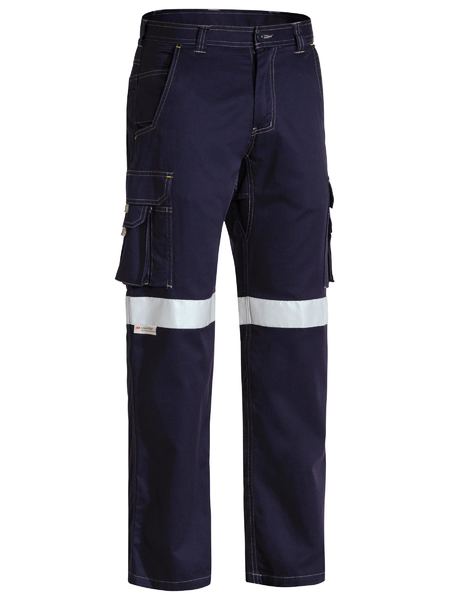 Pants Bisley Taped Cargo Vented Drill 190g Navy 122S