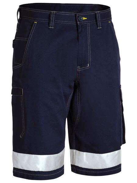 Shorts Bisley Taped Cargo Vented Drill 190g Navy 87