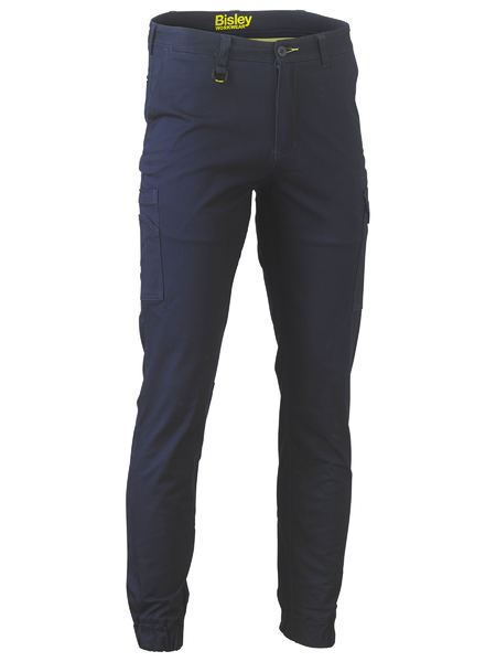Bisley Mens Stretch Drill Cuffed Cargo Pants 280g BPC6028