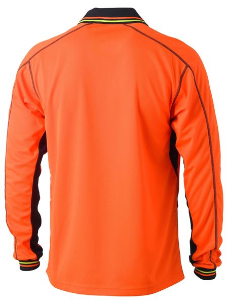 Polo Bisley Hi Vis Poly Mesh LS 140g BK6219