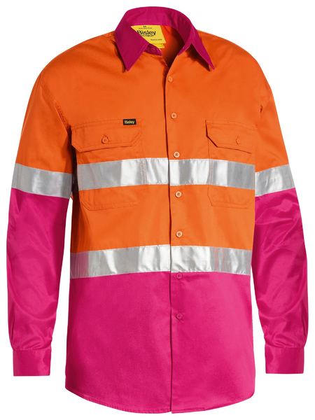 Shirt Bisley Hi Vis Taped Vented Drill 155g BS6696T