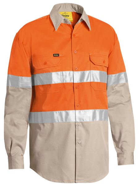 Shirt Bisley Hi Vis Taped Vented Drill 155g BS6696T
