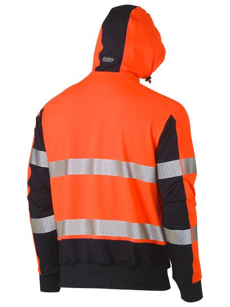 *** CLEARANCE *** Fleece Bisley Hi Vis Taped Hoodie Stretch 250g BK6815T
