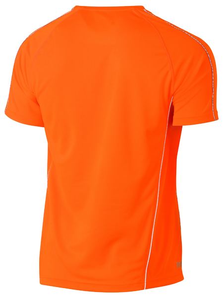 Tshirt Bisley Hi Vis Piping Poly Mesh 140g BK1426
