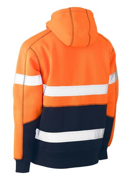 Fleece Bisley Hi Vis Taped Hoodie Poly 300g BK6619T