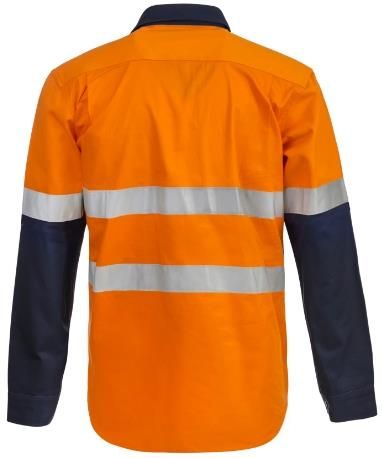 WorkCraft Mens Taped Hybrid Closed Drill Shirt ls 310/155g WS6031
