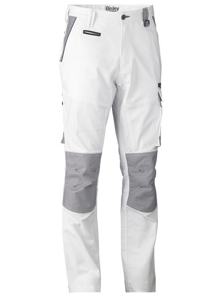 Pants Bisley Painters Stretch Cargo Contrast 280g White 77R