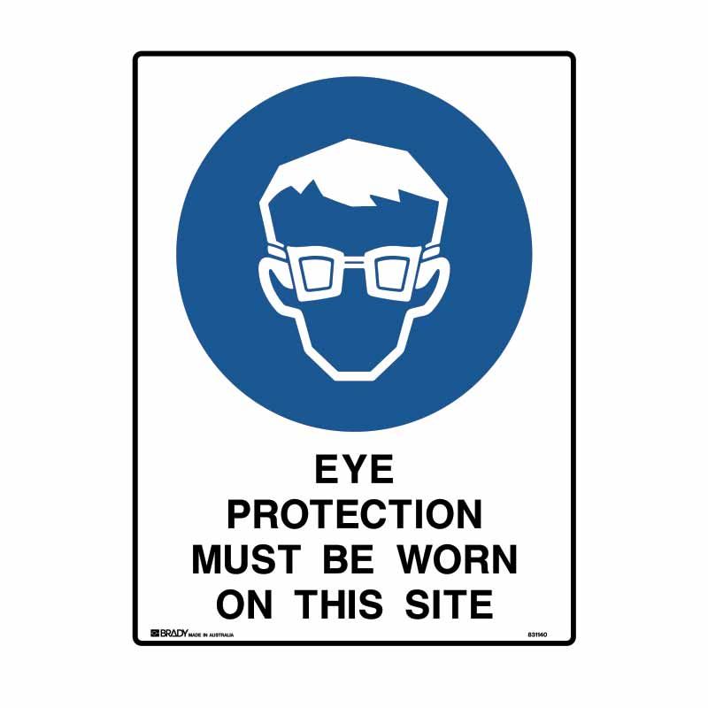Sign (Mandatory) Eye Protection Mbw on this Site Fl 450x600
