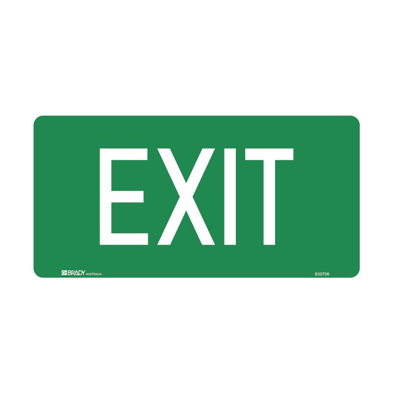Sign (Emergency) Exit (Green) luMM 350x145