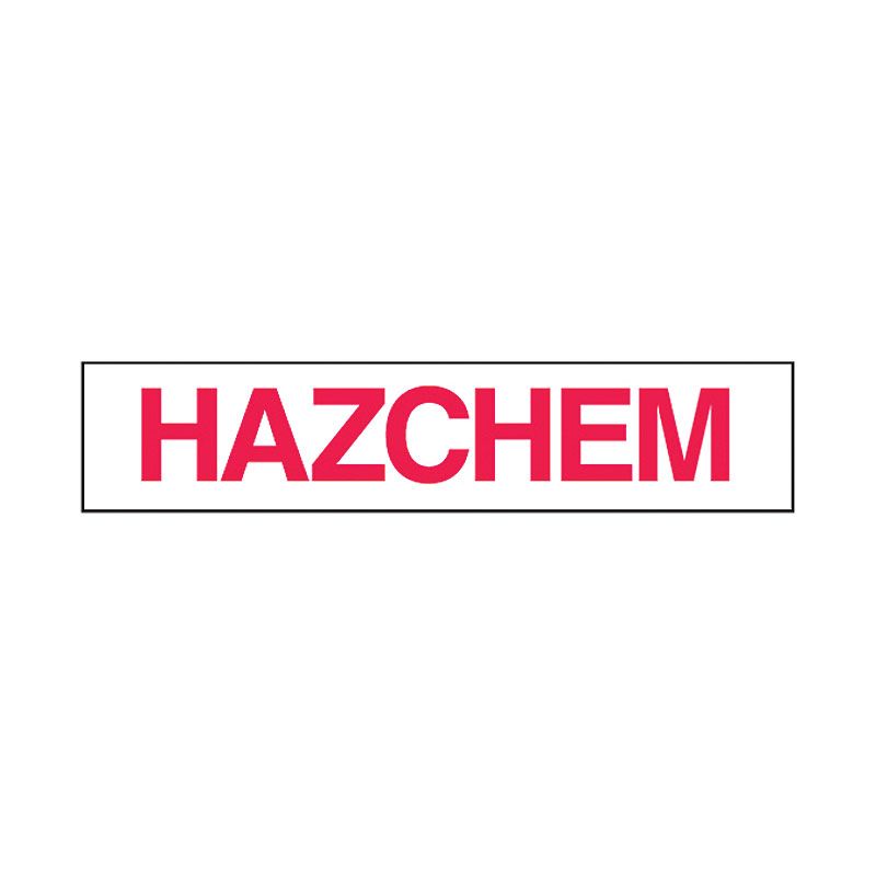 Sign Hazchem M 600x125