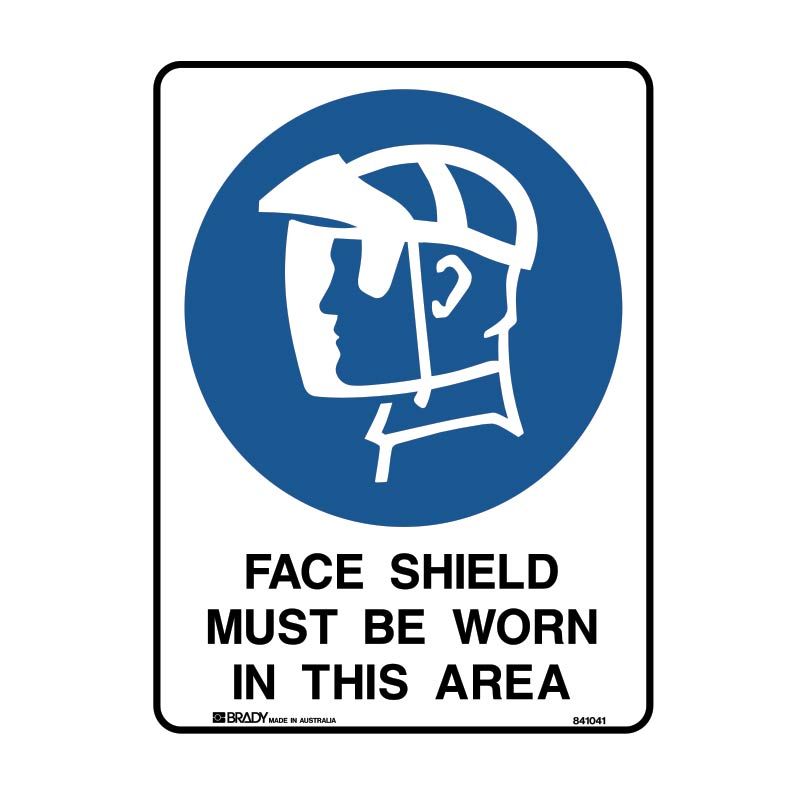 Sign (Mandatory) Face Shield Mbw In This Area M 450x600
