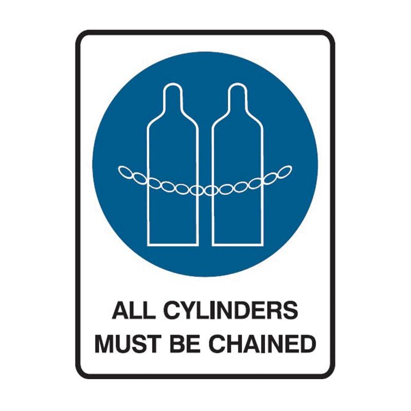 Sign (Mandatory) All Cylinders Must Be Chained M 225x300