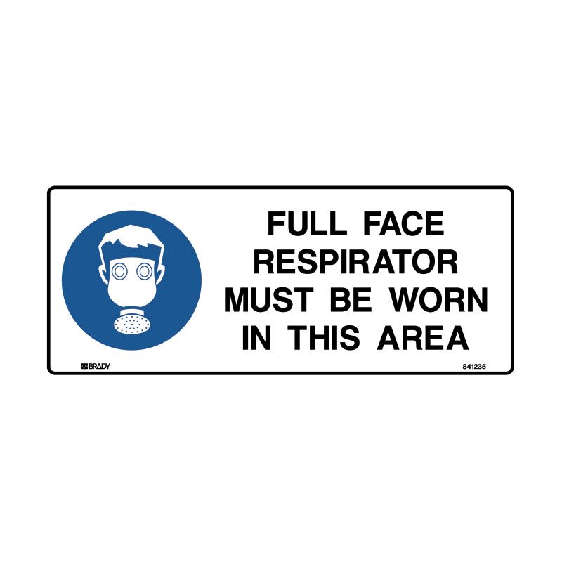 Sign (Mandatory) Full Face Respirator Mbw In This Area M 450x180