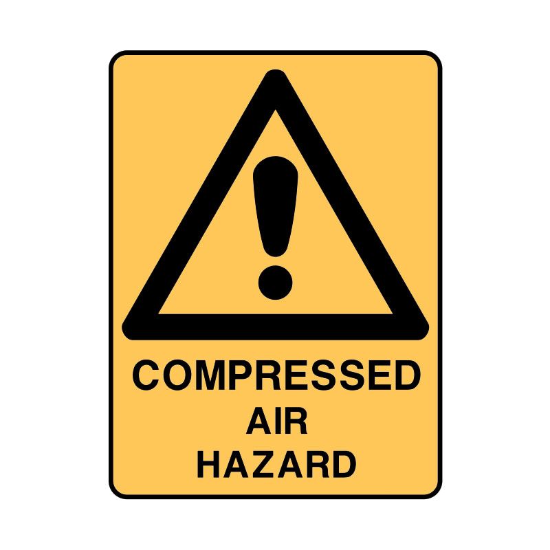 Sign (Warning) Compressed Air Hazard M 225x300