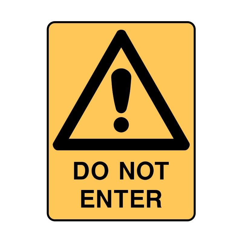Sign (Warning) Do Not Enter P 300x450