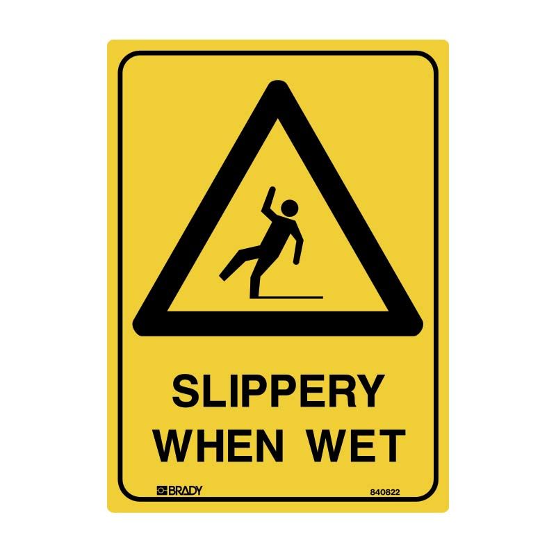 Sign (Warning) Slippery When Wet P 225x300