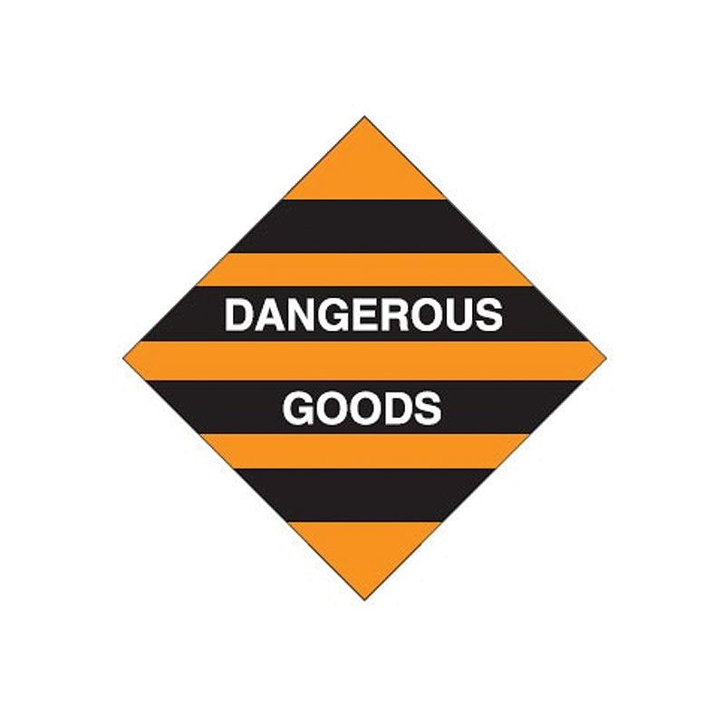 Sign DG Dangerous Goods (White) M 270sq