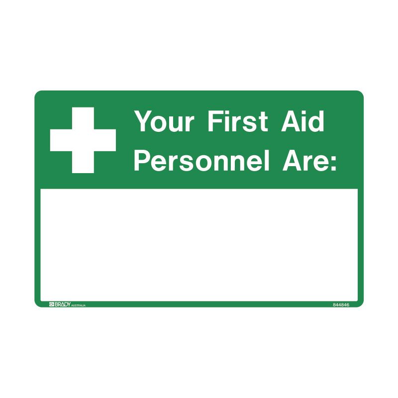 Sign Your First Aid Personnel Are M 450x300