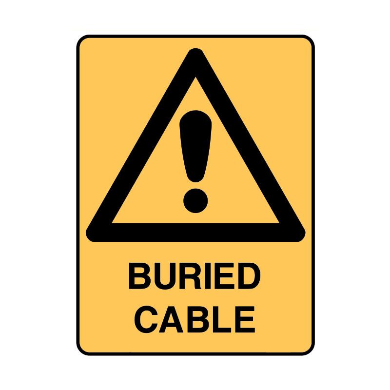 Sign (Warning) Buried Cable M 225x300