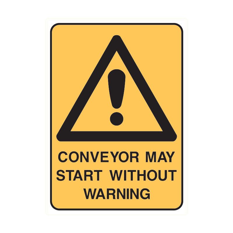 Sign (Warning) Conveyor May Start Without Warning M 225x300
