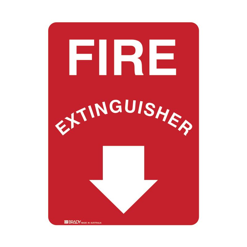 Sign (Fire) Fire Extinguisher (Arrow) ss 150x220 2pk