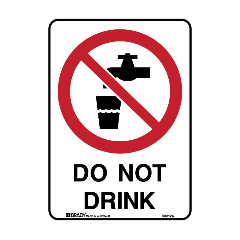Sign (Prohibition) Do Not Drink M 225x300